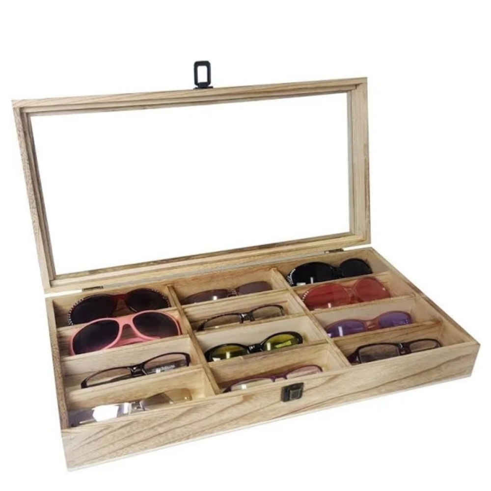 Wooden Sunglass Display Case
